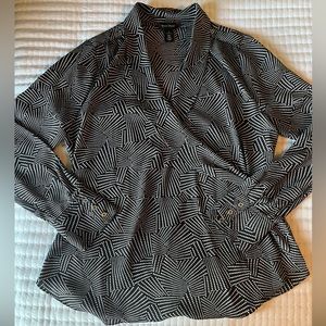 White House | Black Market long sleeved wrap blouse